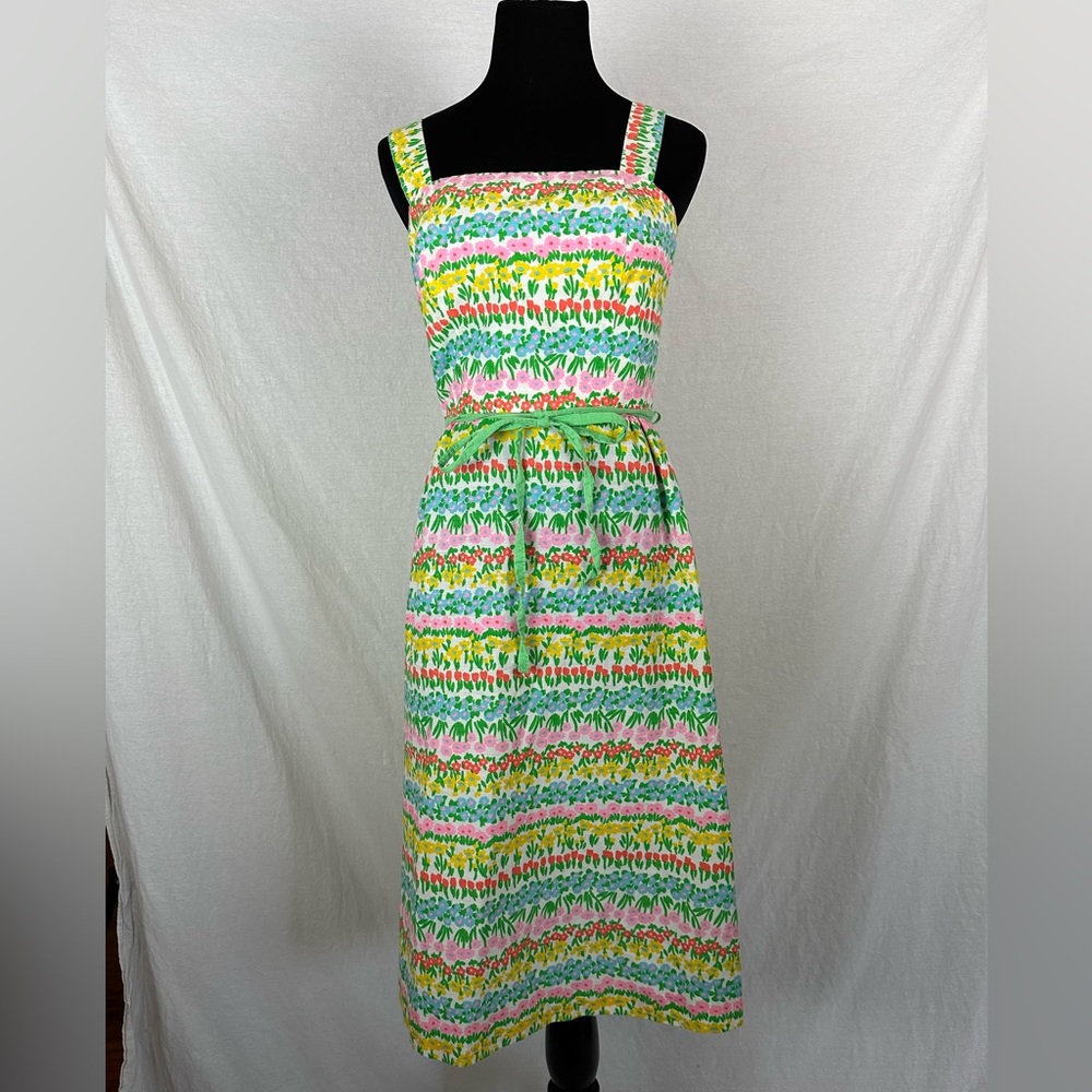 Vintage 1970s Seawaves floral dress